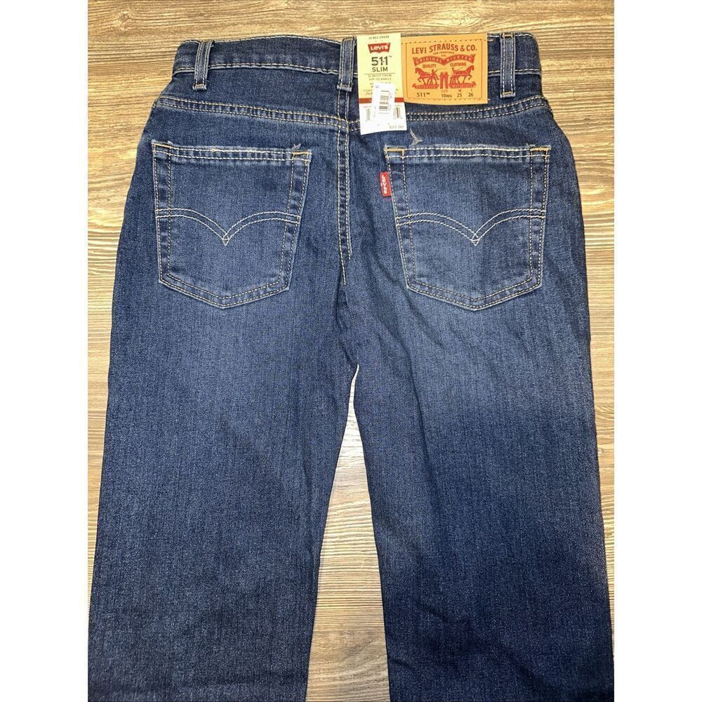 Levis 511 Slim Fit Stretch Jeans Boys 10 Reg ADJUSTABLE 25x26. NWT. E - Picture 4 of 9
